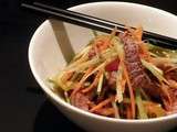 Salade tiède de nouille udon à la sauce sichuanaise