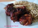 Boulettes de poulet sauce soja