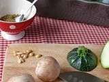 Courgettes farcies au quinoa, endive et champignons (végétariennes)