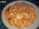 One pot pasta aux crevettes et legumes