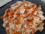 Riz au cabillaud et carottes