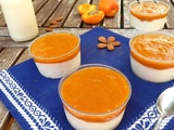 Panna cotta au lait d'amande, fleur d'oranger et coulis abricot