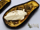 Aubergine confite au miel et féta