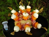Brochettes de melon