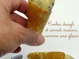 Cookie dough et cornet maison, comme une glace