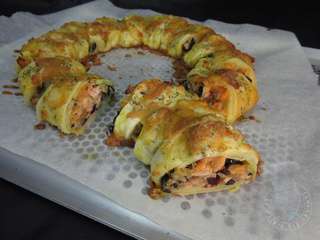 Couronne feuilletée au saumon