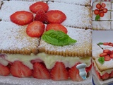 Gâteau de petits beurres à la fraise