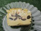 Gâteau magique lardons, olives, féta
