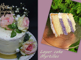 Layer cake d'anniversaire myrtilles