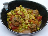 Mijoté de boulettes aux petits pois