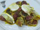Omelette au figatelli, champignons et Corsica