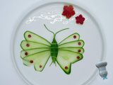 Papillon sur concombre