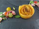 Rose de melon au Porto, petite salade multicolore