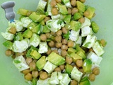 Salade de pois chiches, avocat, féta