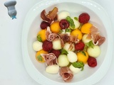 Salade fraîcheur melon framboise