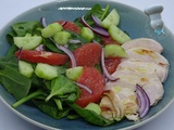 Salade minceur poulet pamplemousse
