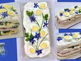 Sandwich cake salami ricotta
