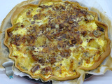 Tarte au pâtisson et au bleu