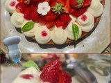 Tarte aux fraises sur sablé Breton