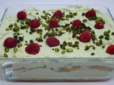 Tiramisu pistache framboise