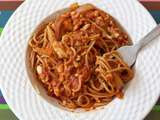 Spaghettis aux filets de rouget et sauce tomatée au vin blanc (ww 9 sp)