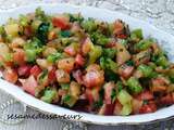 Salade marocaine de poivrons et tomates