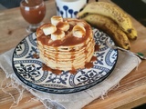 Pancakes banane et sauce caramel de Cyril Lignac