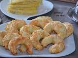 Tcharek gateaux algeriens croissants aux amandes pâte sans levure