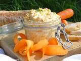 Apéritif ou un pique-nique réussi avec ces rillettes végétariennes à la carotte et au fromage frais