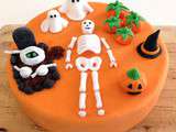 Cours de cake design par Naddie pour le dessert d'Halloween : le terrifiant gâteau au chocolat et son coeur de m&m's