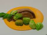 Mignon de veau en croute de girolles, courge au foie gras