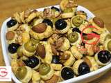 Mini sablés salés aux olives, noix, et amandes