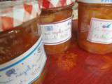 Confiture pêches blanches -abricots