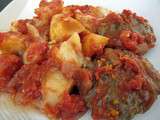 Kafta batata ou boulettes de viande et pommes de terre à la sauce tomate