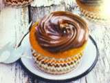 Cupcakes coeur de nutella et glaçage nutella 100% regressif