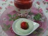 Smoothie lait d'amandes & fraises de Wépion avec sa mousse de menthe