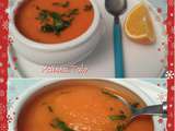 Soupe potiron, carottes et orange