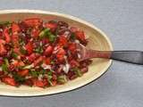 Salade haricots rouges/tomates/poivrons
