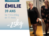 Emilie a perdu 25kg en un an