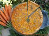 Tarte aux carottes râpées, cumin et comté