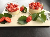 Verrines de fraises et mousse au chocolat blanc