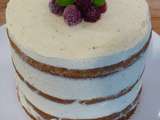 Naked cake framboise, huile d’olive & citron