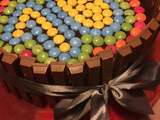 Gâteau d’anniversaire au chocolat, Kit Kat & Smarties