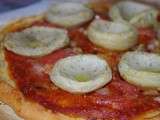Pizza tomates/oignons/coeur d'artichauds & parmesan