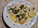 Ailes de raie pochée sauce aux câpres