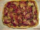 Pizza au salami et aux poivrons