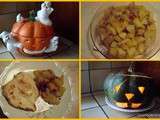Poêlée de potiron de halloween aux pommes et aux poires