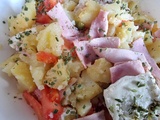 Salade de pommes de terre jambon et chèvre