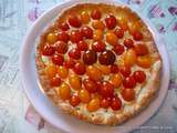 Tarte aux tomates cerises et crème de mascarpone
