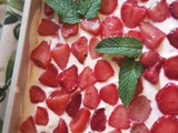 Cheesecake aux fraises et à la menthe